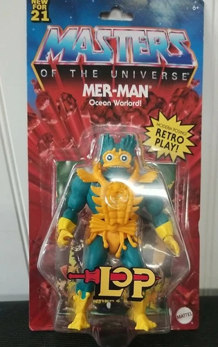 Masters of the Universe Origins Retro LOP Mer Man Action Figure w/ Comic Book