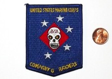 Patch - USMC  - Company G - Raiders - 2/2 - 2.5"  x 3.25"