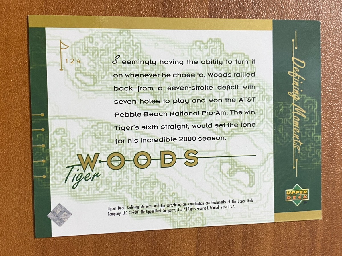 ⛳ 2001 Upper Deck Golf Base Card #124 Tiger WOODS