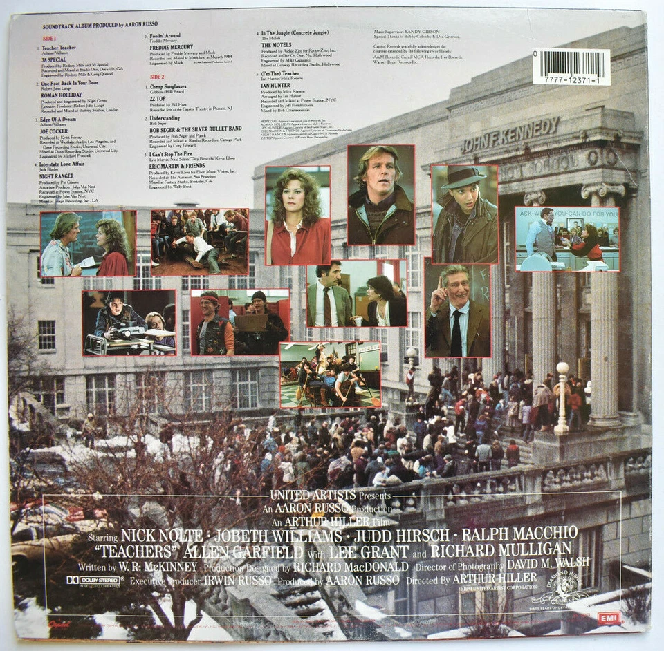 TEACHERS OST PROMO LP RECORD 1984 VARIOUS SOUNDTRACK CAPITOL FREDDIE MERCURY - Image 4 of 4