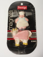 Vintage 1989 Bonny Prestige Pig and Cow Refrigerator Magnet