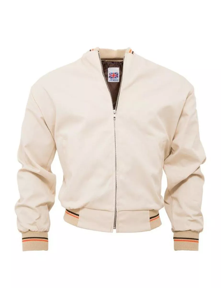 Relco London Mens Monkey Jacket Stone Beige Mod 60 s 1960s Retro Made In England