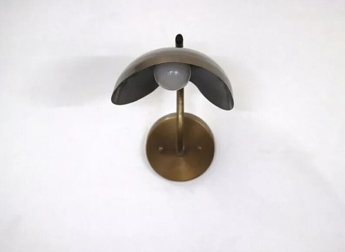 Lámpara de Pared Elegante Iluminación Estilo Vintage Mediados de Siglo Latón Curvo - Imagen 3 de 6