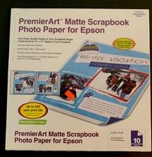 EPSON SCR1003 Matte Computer Scrapbook Paper 11.6"x11.6" 55 lb 12 mil