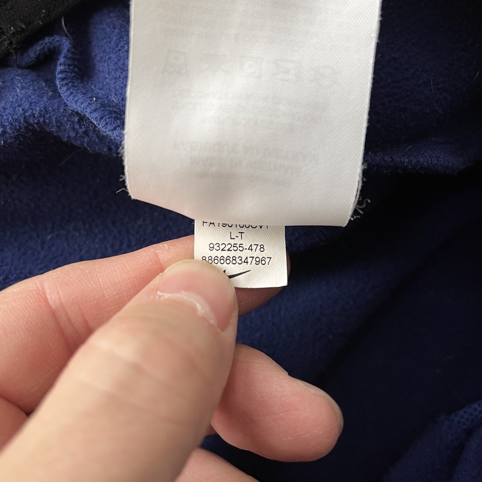 Nike Sweatpants Mens Size Large Tall LT Blue Therma Fit Fleece Tapered