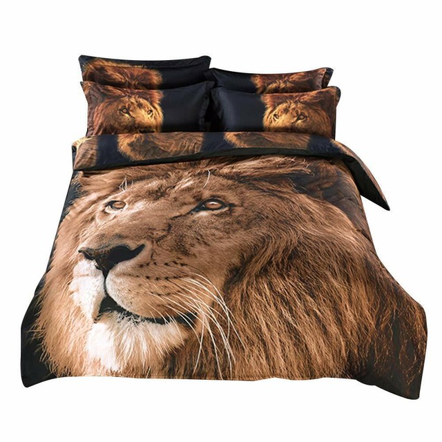 Alicemall Twin 3D Lion Bedding Set 4Piece Comforter (Twin) eBay