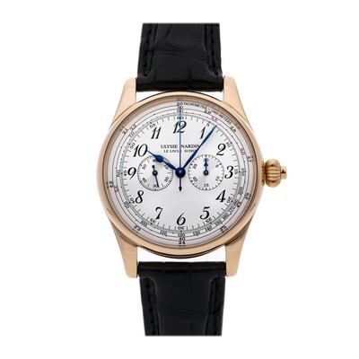 Montre homme Ulysse Nardin monopoussoir chronographe manuelle or