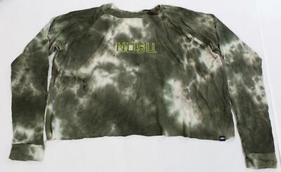 Hype & Vice Women's NDSU Tie Dye Dreams L/S Soft Top AH4 Green/White Medium NWT