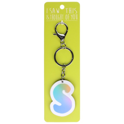 Alphabet Initial Keyring Kids Colourful Personalised Letter Name Tag Charm - Picture 36 of 51
