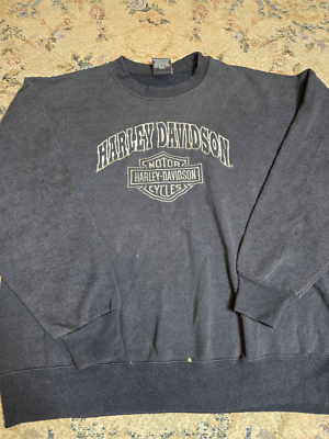 90s USA 製 HARLEY DAVIDSON Sweatshirt Vintage 90's Harley Davidson Motorcycles Embroidered Sweatshirt