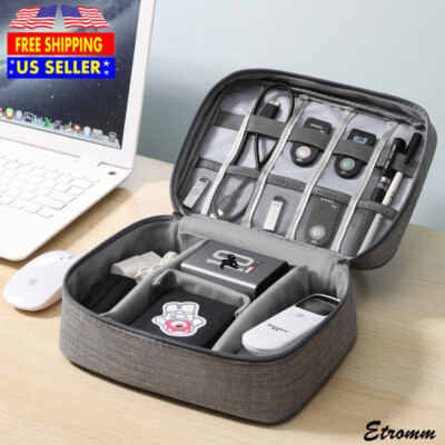 Travel Cable Bag Organizer Charger Storage Electronics USB Case