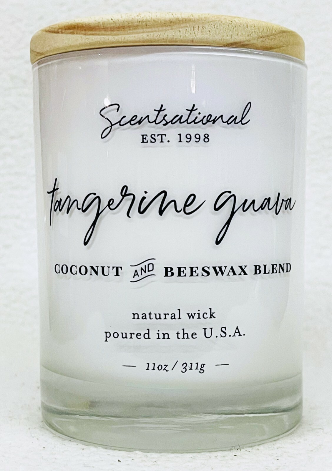 1 Scentsational TANGERINE GUAVA Coconut Beeswax Blend Medium Candle 11
