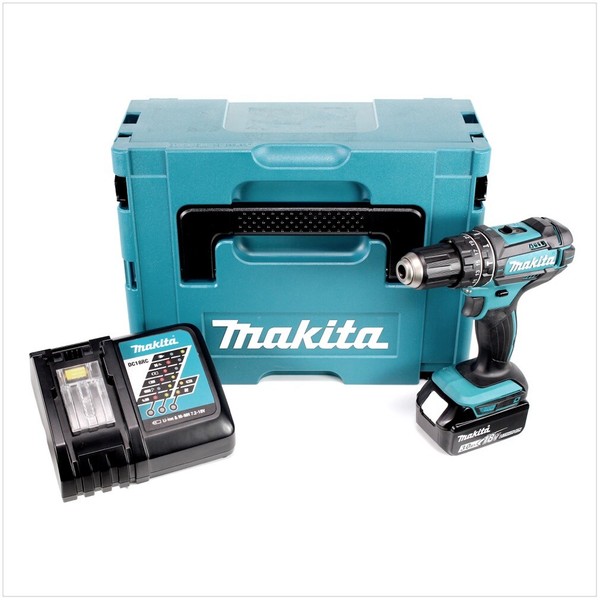 Makita Dhp 482 RF1J Akku Schlagbohrschrauber 18V 62Nm + 1X Akku 3 Ah + LadegeräT-image
