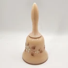 Westmoreland Bell Almond Milk Glass Hand Painted Signed Vintage