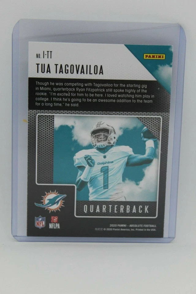 2020 Panini Absolute Introductions TUA TAGOVAILOA #I-TT Rookie RC DOLPHINS - Image 3 of 3