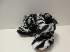 Mud Pie Zebra Faux Fur Boots, Size 6-12 Months, NWT