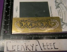 BABY HEART BORDER BRASS DRY EMBOSS STENCIL EMBOSSING LASTING IMPRESSIONS CREAKY