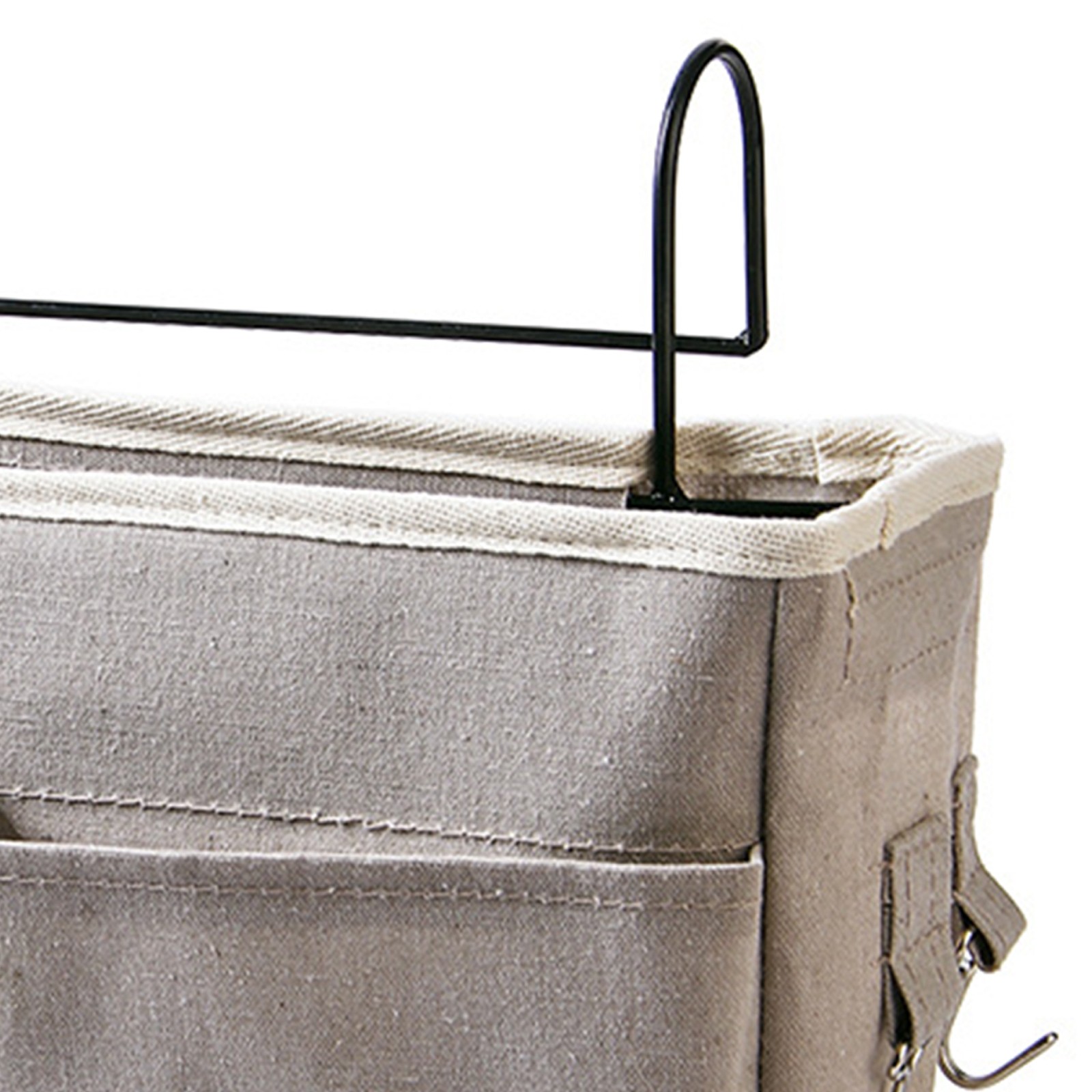 Hot Nightstand Hanging Bag Cotton Linen Bedside Storage Pocket Organizer Basket