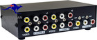 4 Port AV Switch RCA Switcher 4 in 1 Out Composite Video L/R Audio Selector Box 
