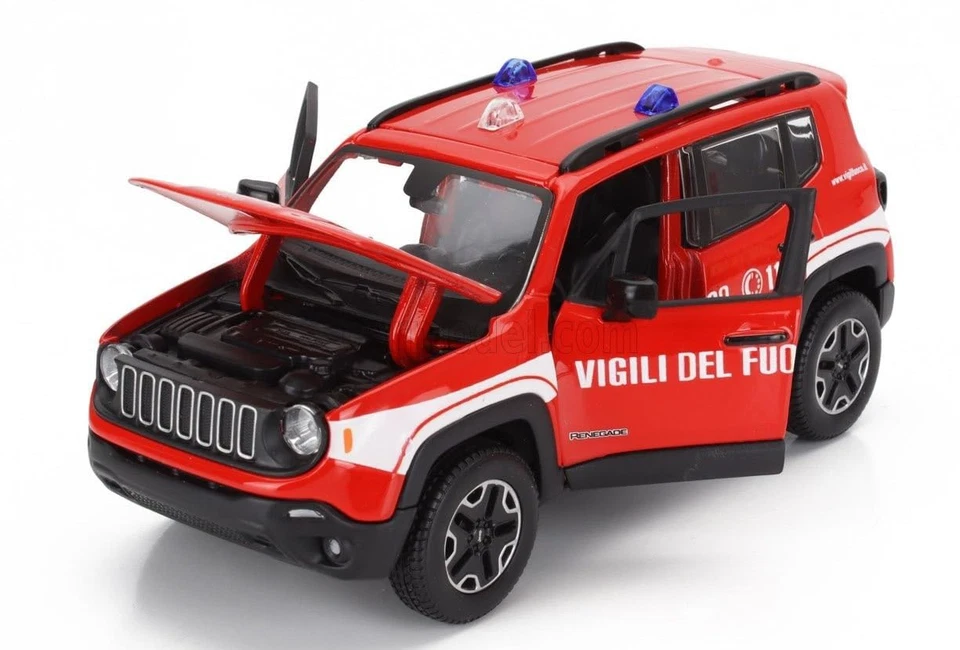 Jeep Renegade Vigili Del Fuoco 2017 115 Red 31520-VF Maisto 1:24 Nuovo - Immagine 2 di 2