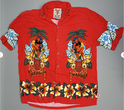 Mambo Loud Shirt Herren Größe M Club Mambo by Reg Mombassa rot Pin Up Girl