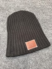 Love Your Melon Smoke Beanie Black Charcoal Knit Cap One Size