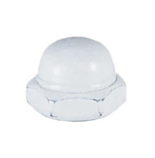 B&P Lamp White Cap Nut 8/32