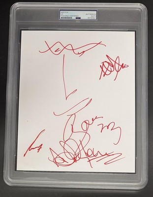 U2 Bono Full Band Signed Autograph PSA/DNA Slabbed Unique 8x10