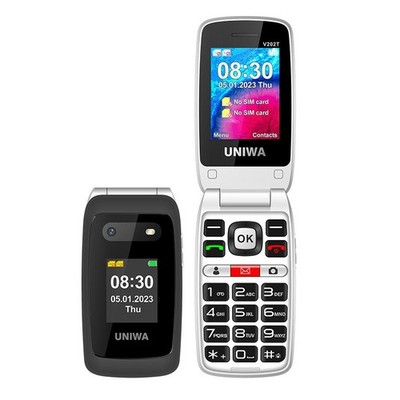 UNIWA V202T 2.4 große Schrift Tasten 4G alte Klappfunktion Handy für Senioren