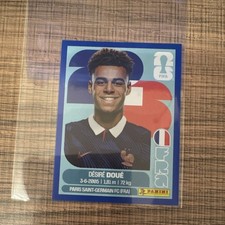 2026 Panini World Cup Sticker Desire Doue Blue Parallel Rookie Card France RC. rookie card picture