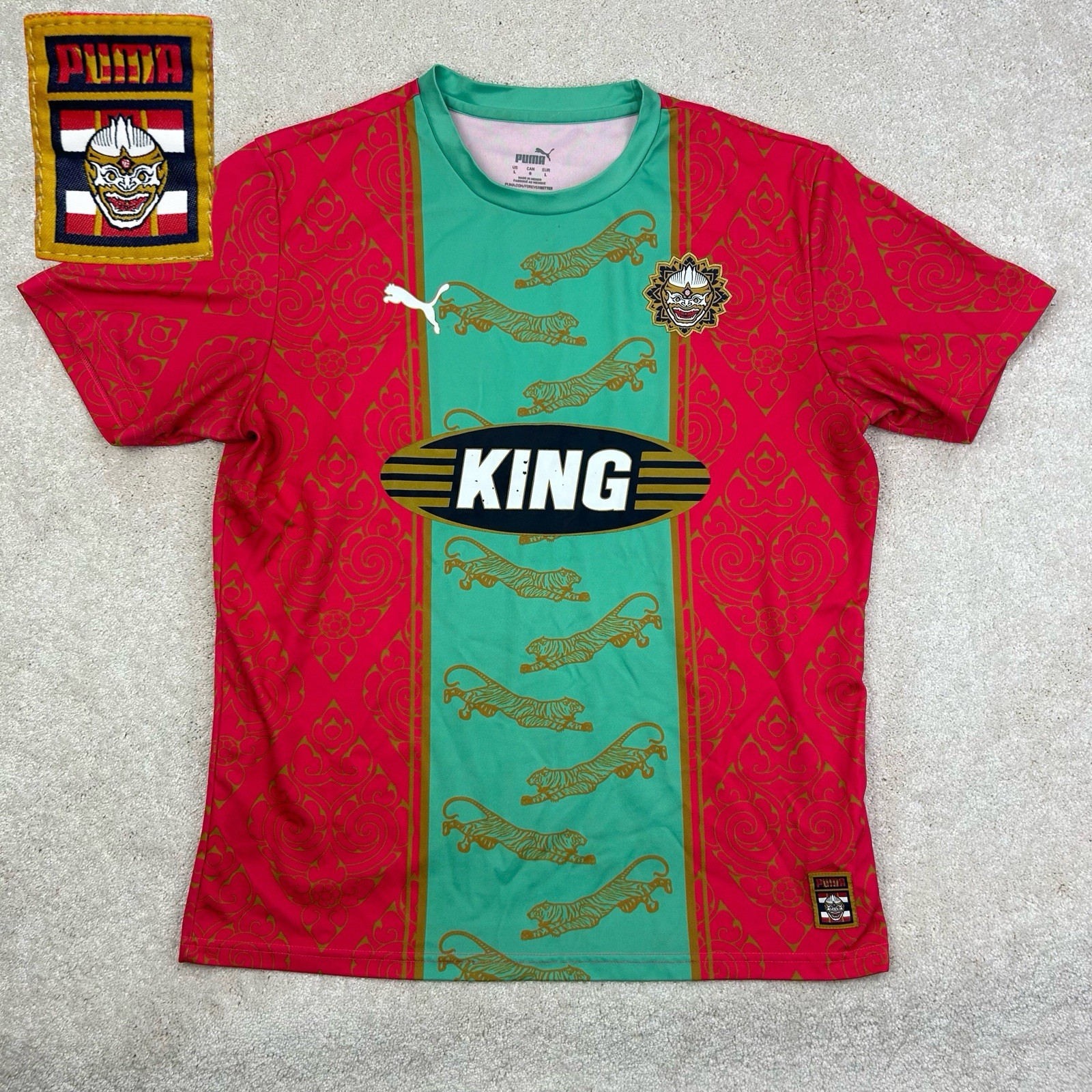 Puma City Influence Pack Bangkok Thailand King Ramayana Soccer Futbol Jersey L