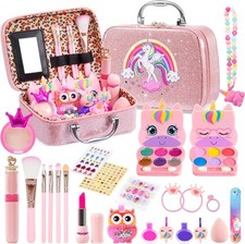 Kids Makeup Kit for Girl, Washable Toy Kit, Real Kid...