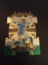 2023 Panini Select Concourse Black & Green Die-Cut Prizm #51 Keenan Allen