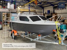 Kajütboot i450 | Motorboot ideal für 15 PS - Boot Angelboot Neuboot Kabinenboot
