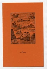 Union Pacific Railroad Lunch Menu 1975 Congressional Inspection Tour