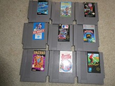 Lot of 9 Different Vintage Nintendo Entertainment System NES Game Cartridges