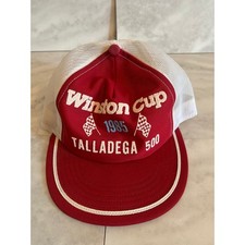 Vintage WINSTON CUP SERIES Talladega 500 Red/White Trucker Hat Snapback