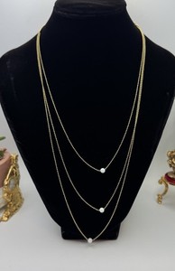 Authentic Benevolence Inspired Triple Opal 14K Gold Plated Necklace 24" Los Angeles