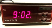 Spartus Digital Alarm Clock Model 1138 Horizon LCD VTG Woodgrain Snooze Tested