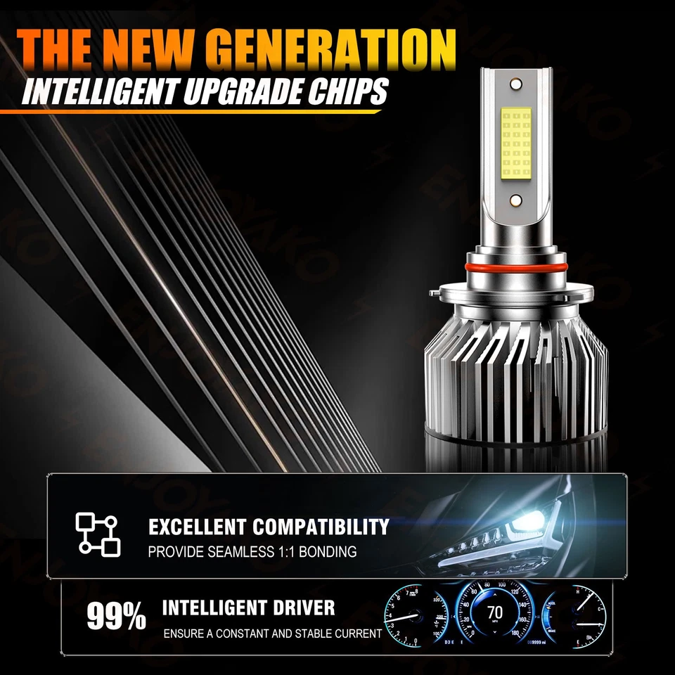 Bombilla de faro LED HID alta + haz bajo + luz antiniebla para Lincoln Town Car 2003-2010 2011 Foto 3 de 4