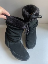 Skechers SKCH Plus 3 Pyramids black suede hidden wedge boots uk 6 eur 39