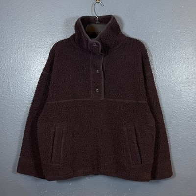 Samsoe Samsoe S men s burgundy 3/4 zip fleece Cella anoral outdoor activewear