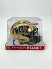 TYLER BOYD UNIVERSITY OF PITTSBURGH SIGNED MINI HELMET JSA SIG DEBUT COA