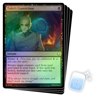 FOIL ZUKO'S CONVICTION X4 Avatar: The Last Airbender TLA Magic MTG MINT CARD
