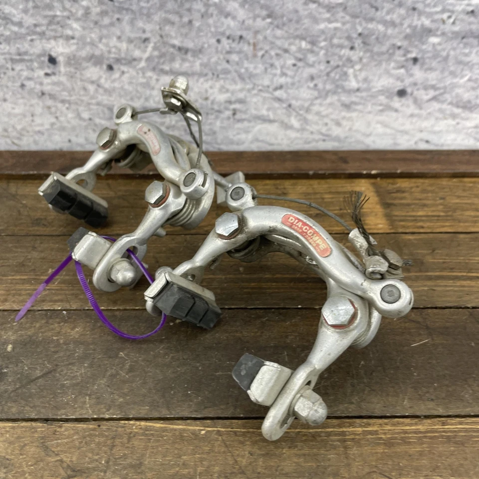Vintage Dia-Compe Center Pull Brake Calipers Set Road Bike Japan Alloy 360g - Image 3 of 4