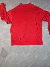 VTG Laura Daniels Red Mock Neck Long Sleeve Top Shirt Womens 2X Made in USA