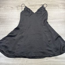 Sadie & Sage Black Sleeveless Dress Women's Size Medium Lined Lace Trim