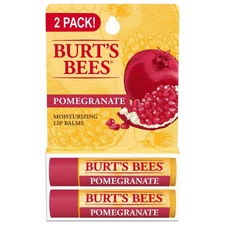 Burt's Bees 100% Natural Moisturizing Lip Balm, Pomegranate New, 2ct