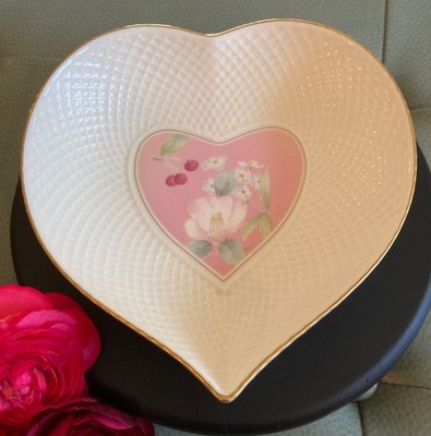 Mikasa Trinket Ring Dish Jewelry Candy Botanica Cherry Heart Porcelain Japan New