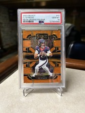 CJ Stroud Texans 2023 NFL Panini Select FOTL Orange Pulsar Prizm /7 PSA 10